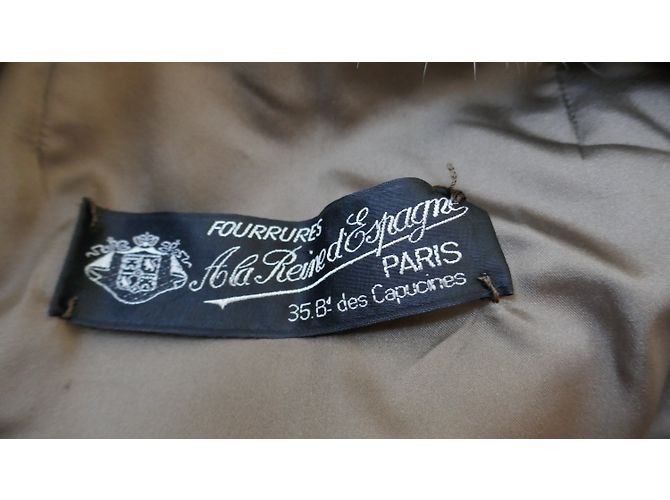 Autre Marque Coypus Pelzmantel Beige Silber - Ansicht 3