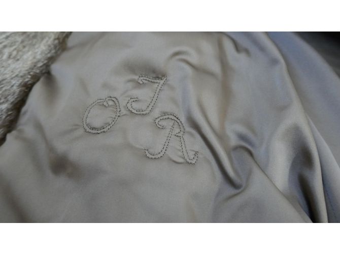 Autre Marque Coypus Pelzmantel Beige Silber - Ansicht 4