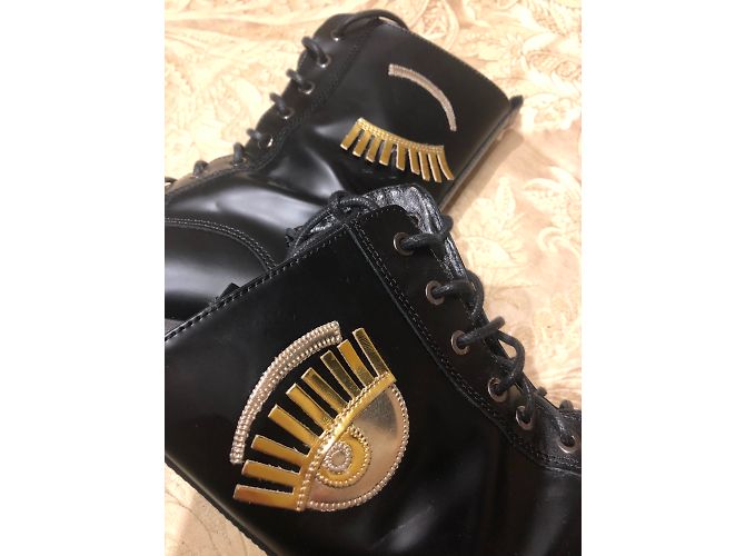 Stivaletti in pelle nera Chiara Ferragni Nero - vista 3