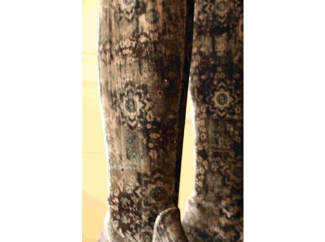 Strategia Botas altas en terciopelo elástico. Multicolor - vista 3