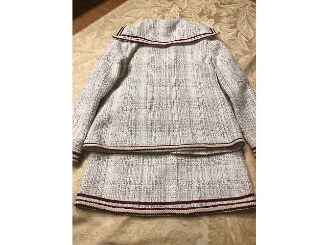 Autre Marque Traje de Falda de Algodón Eggshell Blanco roto - vista 2