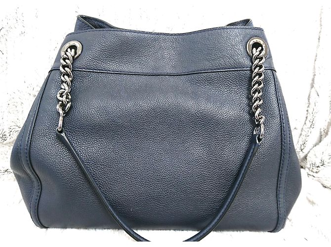 Borsa Coach Edie in pelle blu scuro - vista 3