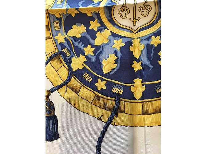 Hermès Lenços Azul Bege Amarelo - vista 3