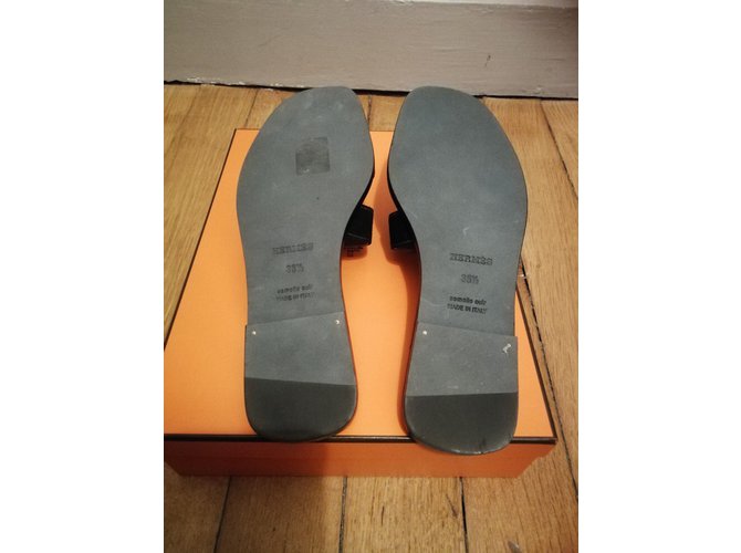 Sandali Hermès Oran Multicolore Beige - vista 4