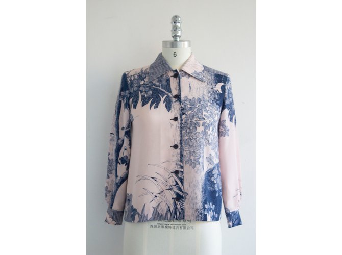 Hanae Mori Tops Azul - vista 4