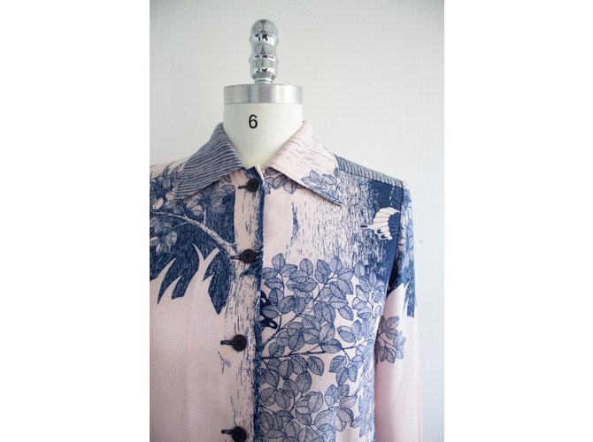 Hanae Mori Tops Azul - vista 6