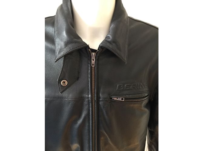 Autre Marque Schwarzer Lederblazer Jacke Gr M - Ansicht 2