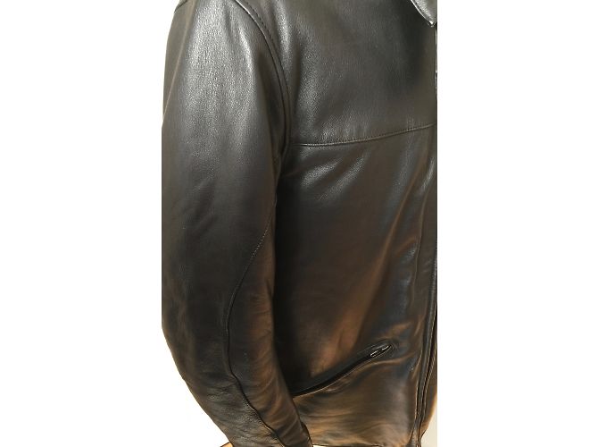 Autre Marque Schwarzer Lederblazer Jacke Gr M - Ansicht 3