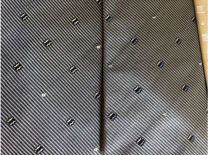 Autre Marque 6 nuove cravatte di seta (5 tessuto e 1 stampato) Blu Beige Grigio - vista 5