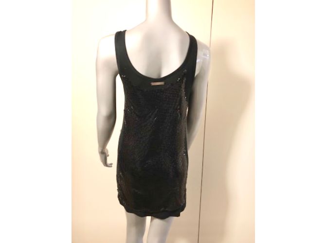 Autre Marque Amor and Spyche Ärmelloses schwarzes Tunika Kleid mit Perlen - Ansicht 2