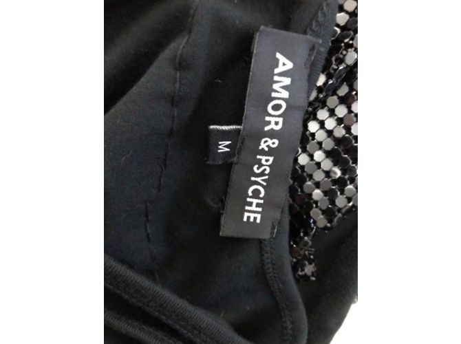 Autre Marque Amor and Spyche Ärmelloses schwarzes Tunika Kleid mit Perlen - Ansicht 3