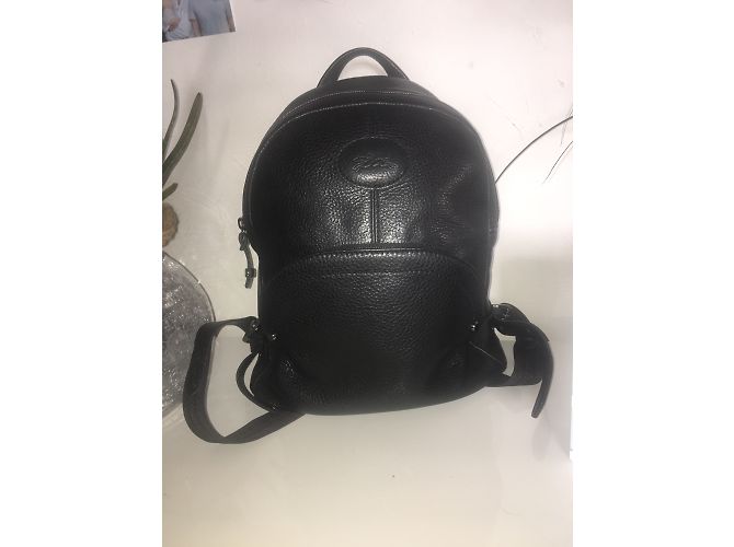 Zaino Longchamp in pelle nera Nero - vista 3