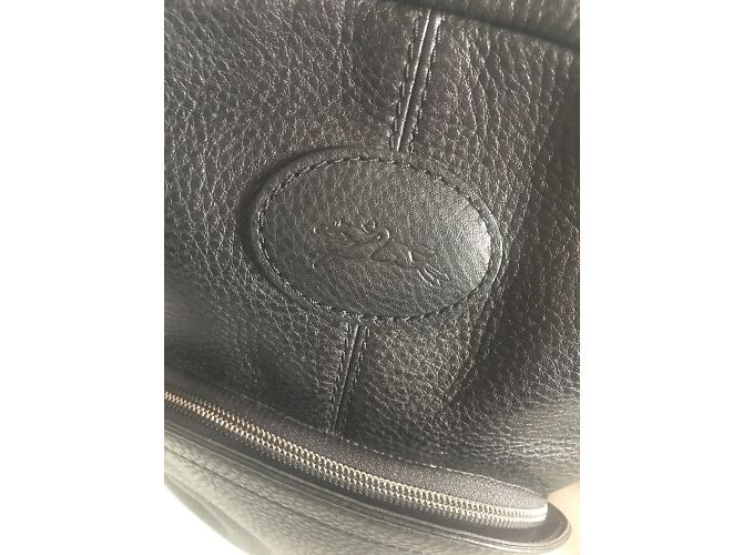 Zaino Longchamp in pelle nera Nero - vista 5