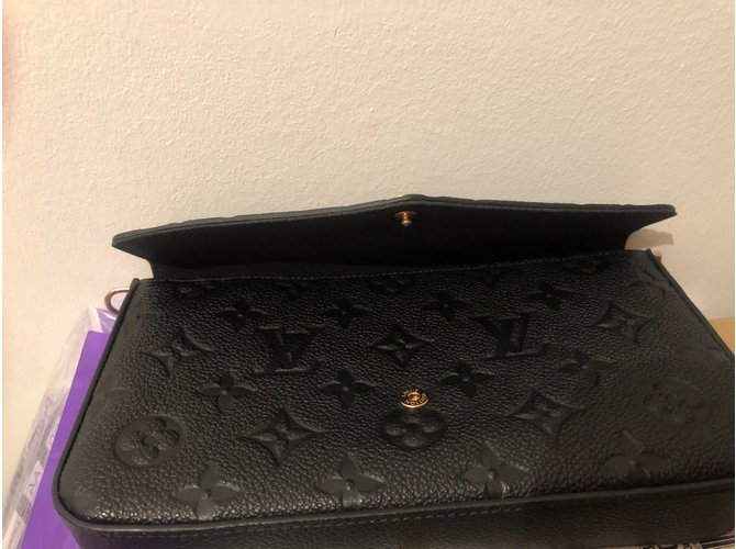 Louis Vuitton Felicie Monogram Print Pouch Nero - vista 4