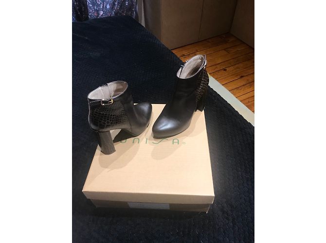 Autre Marque Botines Unisa Salva de cuero marrón oscuro - vista 3