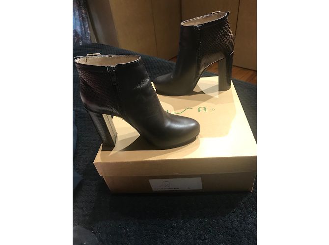Autre Marque Botines Unisa Salva de cuero marrón oscuro - vista 4