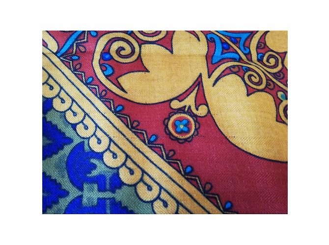 Hermès breiter Kaschmir- und Seidenschal Mehrfarben - Ansicht 11