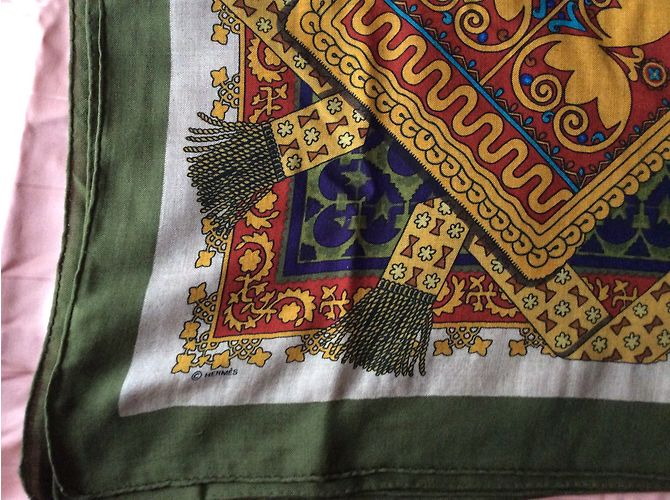Hermès breiter Kaschmir- und Seidenschal Mehrfarben - Ansicht 8