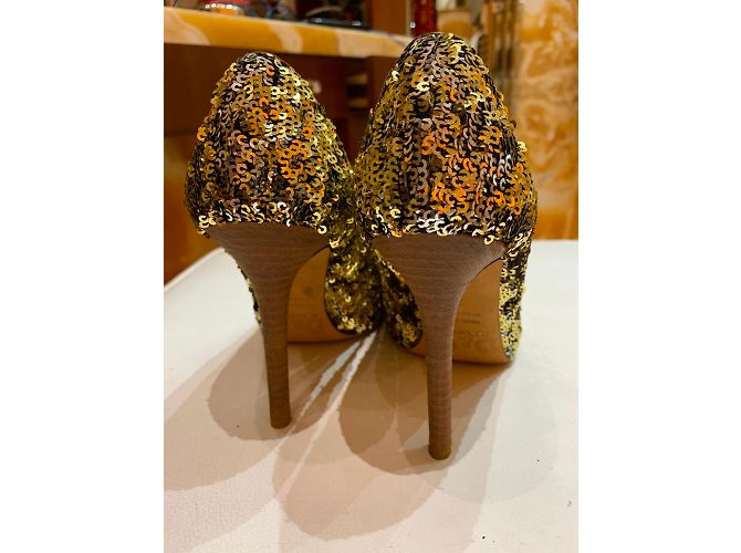 Décolleté D&G in pelle dorata D'oro - vista 6