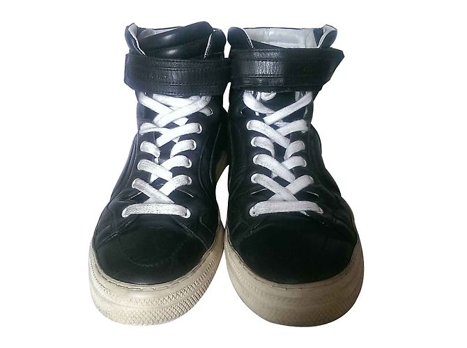 Sneakers alte Pierre Hardy in pelle nera Nero - vista 2