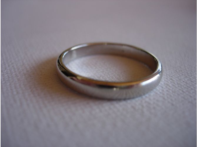 Tiffany & Co Anello unisex Alliance Tiffany Classic 3mm in platino T 56 Argento - vista 6