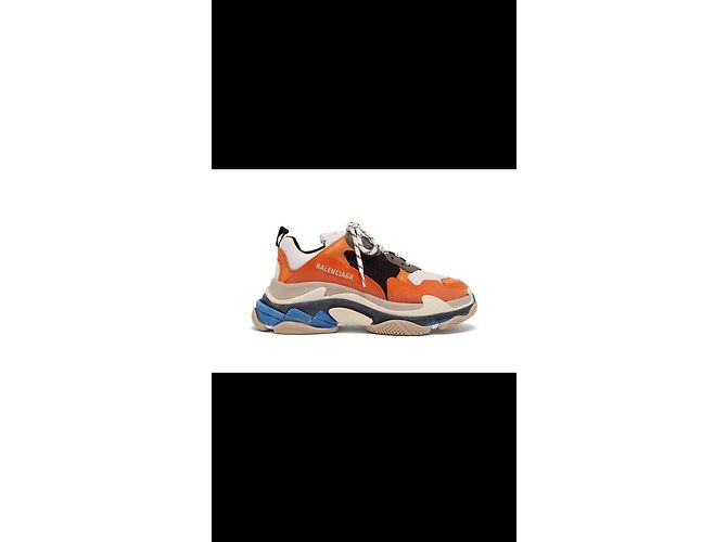 Balenciaga Triple S Sneaker Orange Leder - Ansicht 3