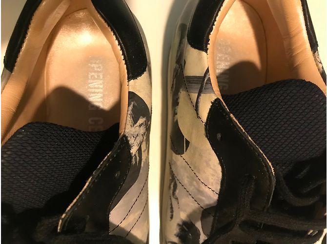 Opening Ceremony Leder Sneaker Schwarz Hellblau - Ansicht 4