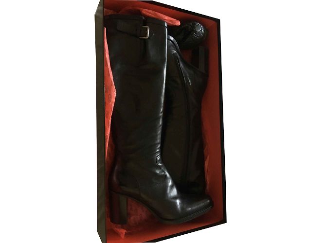 Autre Marque Botas de cuero negras Free Lance Queeni 7 Geromino Negro - vista 2