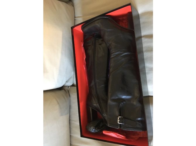 Autre Marque Botas de cuero negras Free Lance Queeni 7 Geromino Negro - vista 5