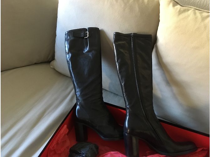 Autre Marque Botas de cuero negras Free Lance Queeni 7 Geromino Negro - vista 6