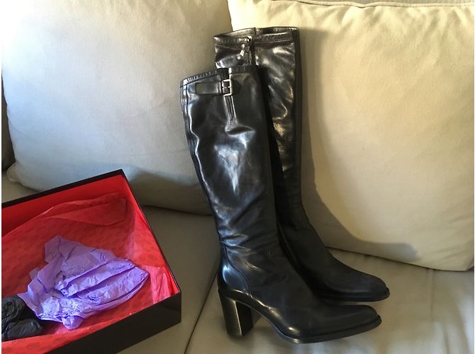 Autre Marque Botas de cuero negras Free Lance Queeni 7 Geromino Negro - vista 7
