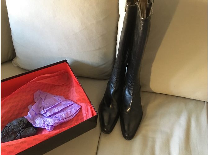 Autre Marque Botas de cuero negras Free Lance Queeni 7 Geromino Negro - vista 8