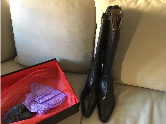 Autre Marque Botas de cuero negras Free Lance Queeni 7 Geromino Negro - vista 9