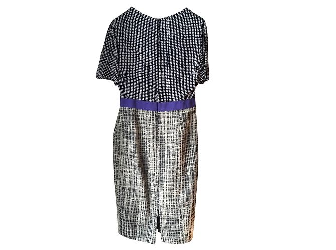Vestido de lápiz Lk Bennett algodón azul gris violeta Púrpura - vista 2