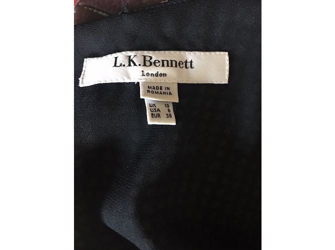 Vestido de lápiz Lk Bennett algodón azul gris violeta Púrpura - vista 5