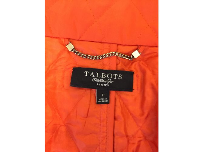 Autre Marque Talbots Mantel Orange aus Polyester Größe S - Ansicht 6