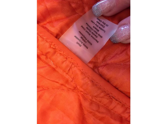 Autre Marque Talbots Mantel Orange aus Polyester Größe S - Ansicht 7