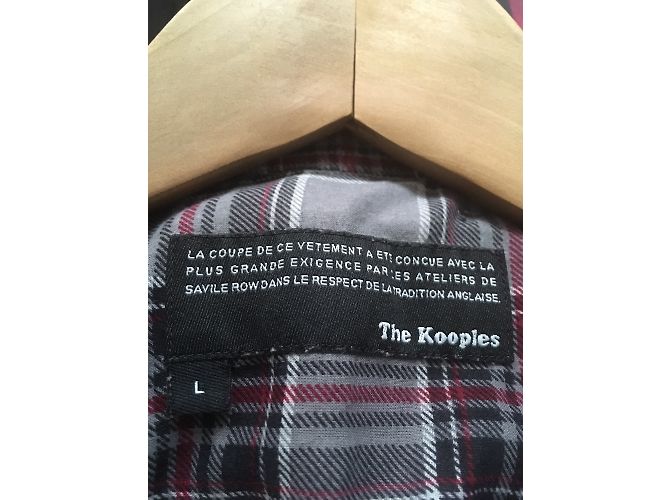 Camisa de algodón The Kooples roja gris - vista 5