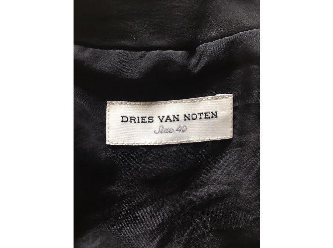 Dries Van Noten Rock aus schwarzer metallisierter Seide mit Stickerei Metallisch - Ansicht 5