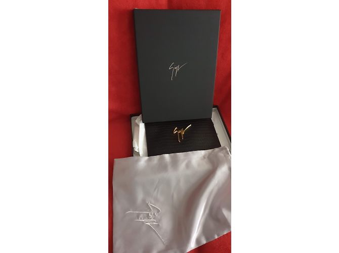 Giuseppe Zanotti Logo l Clutch / Pochette in pelle nera con coccodrillo RRP £500 Nero - vista 4