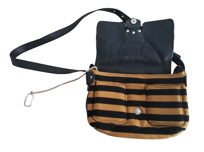 Vintage Sonia Rykiel Handtasche Schwarz Gelb - Ansicht 2