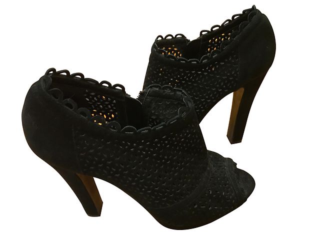 Botines Minelli de gamuza negra Talla 40 Negro - vista 2