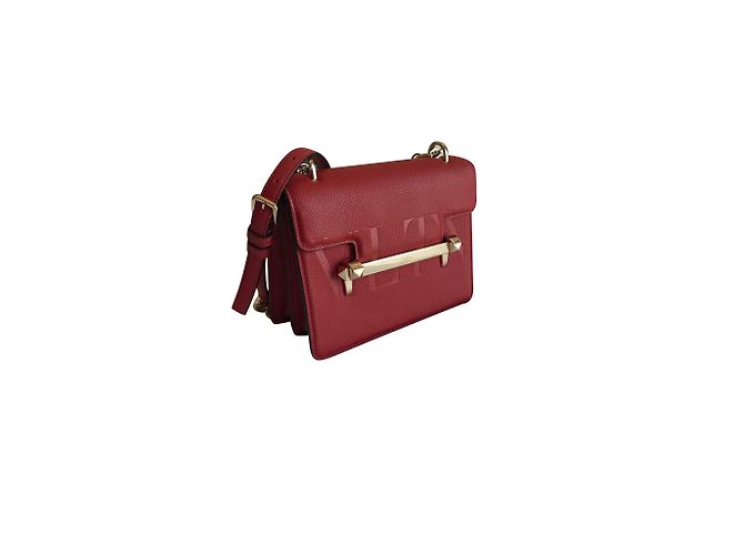 Borsa a tracolla Valentino Garavani Uptown Rockstud in pelle rossa Rosso - vista 2