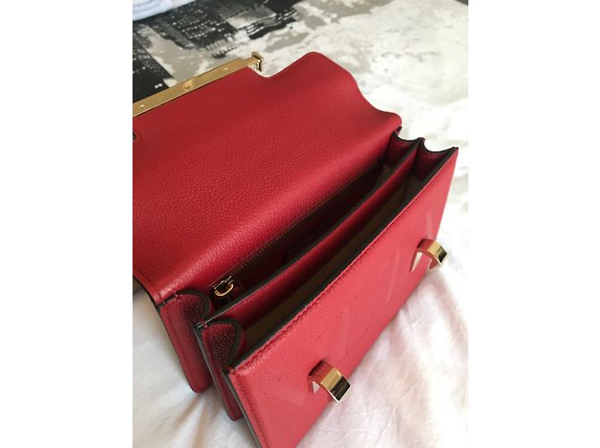 Borsa a tracolla Valentino Garavani Uptown Rockstud in pelle rossa Rosso - vista 4
