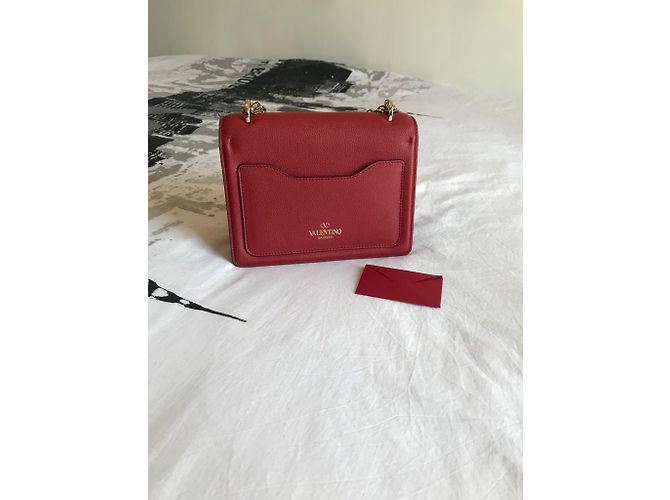 Borsa a tracolla Valentino Garavani Uptown Rockstud in pelle rossa Rosso - vista 5