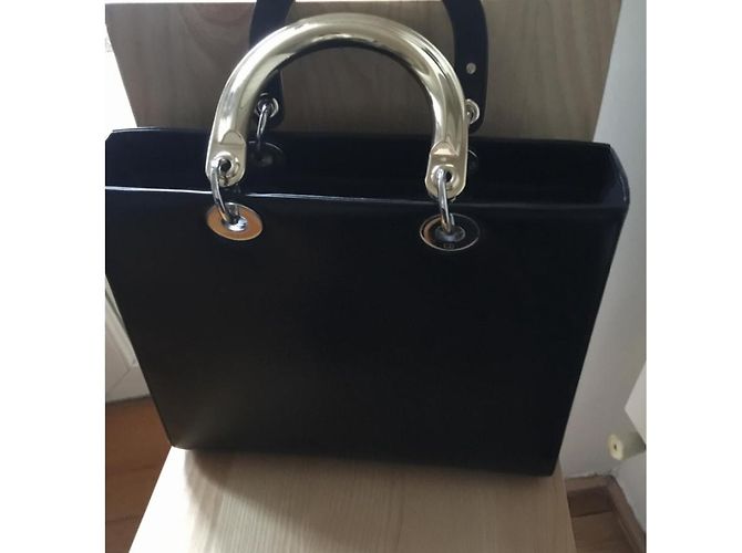 Christian Dior Lady Dior Borsa a mano in pelle nera Nero - vista 2