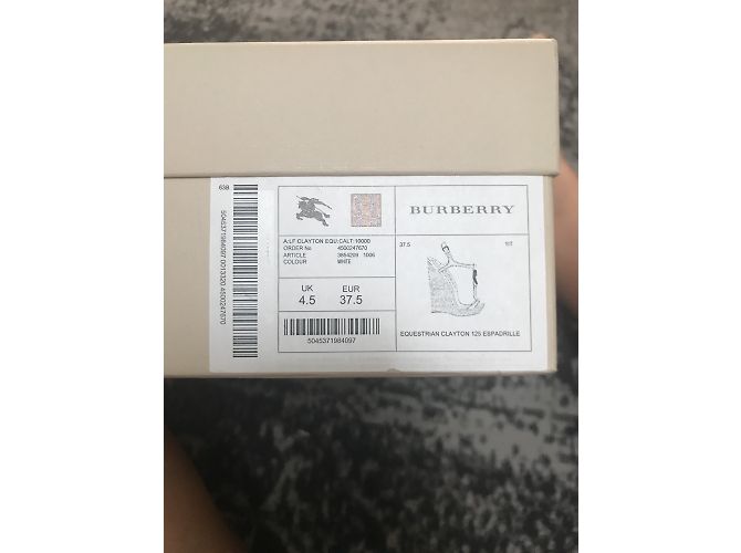 Sandali Burberry in pelle Eggshell Bianco sporco - vista 4