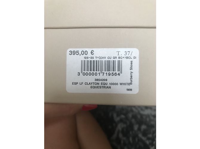 Sandali Burberry in pelle Eggshell Bianco sporco - vista 5