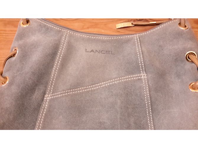 Borsa Lancel in pelle denim - vista 7