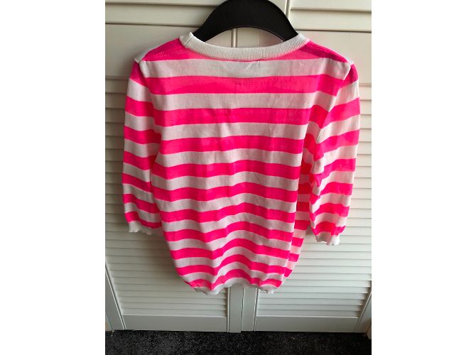 Pull Moschino Cheap And Chic blanc en coton manches 3/4 - vue 5